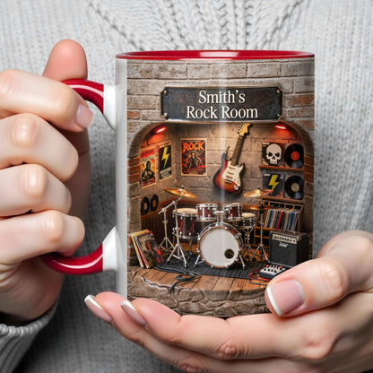 Rock Room With Guitar And Drums Set Design