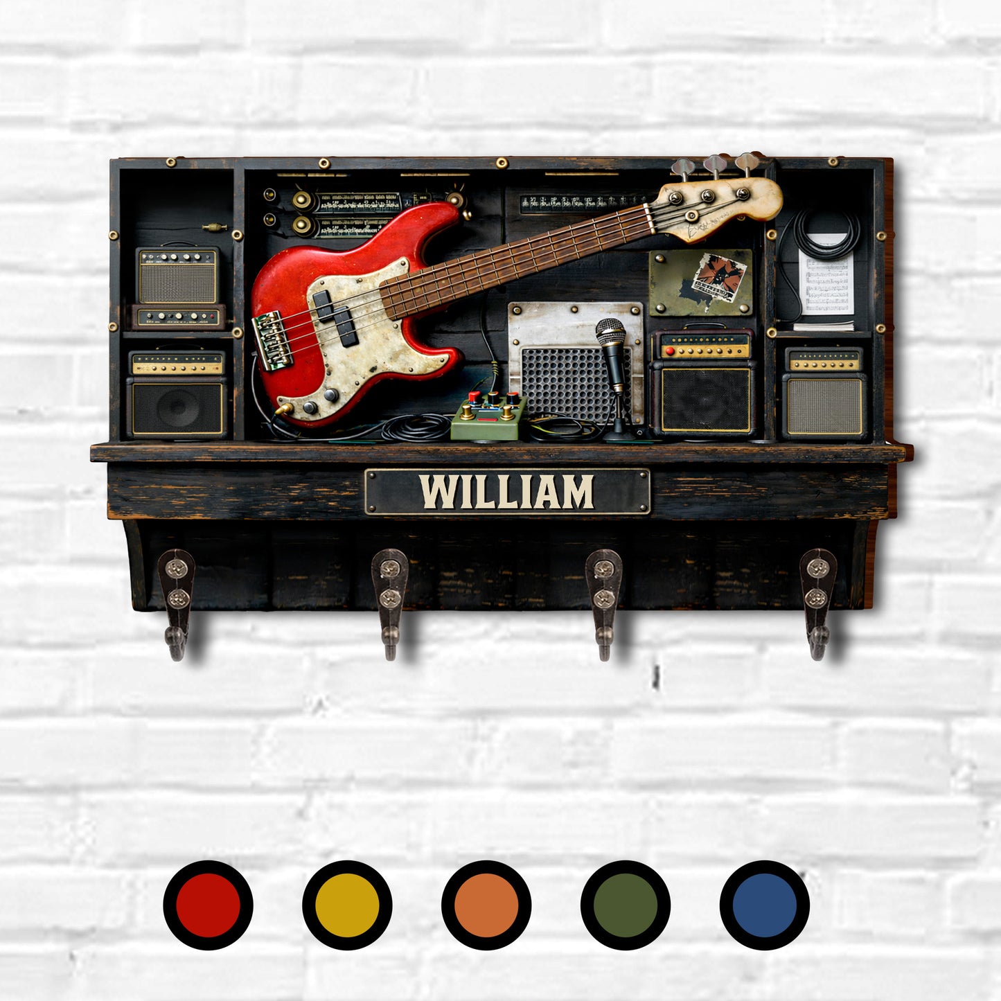 Music Is Life Rock Your World Bass Guitar And Amplifier