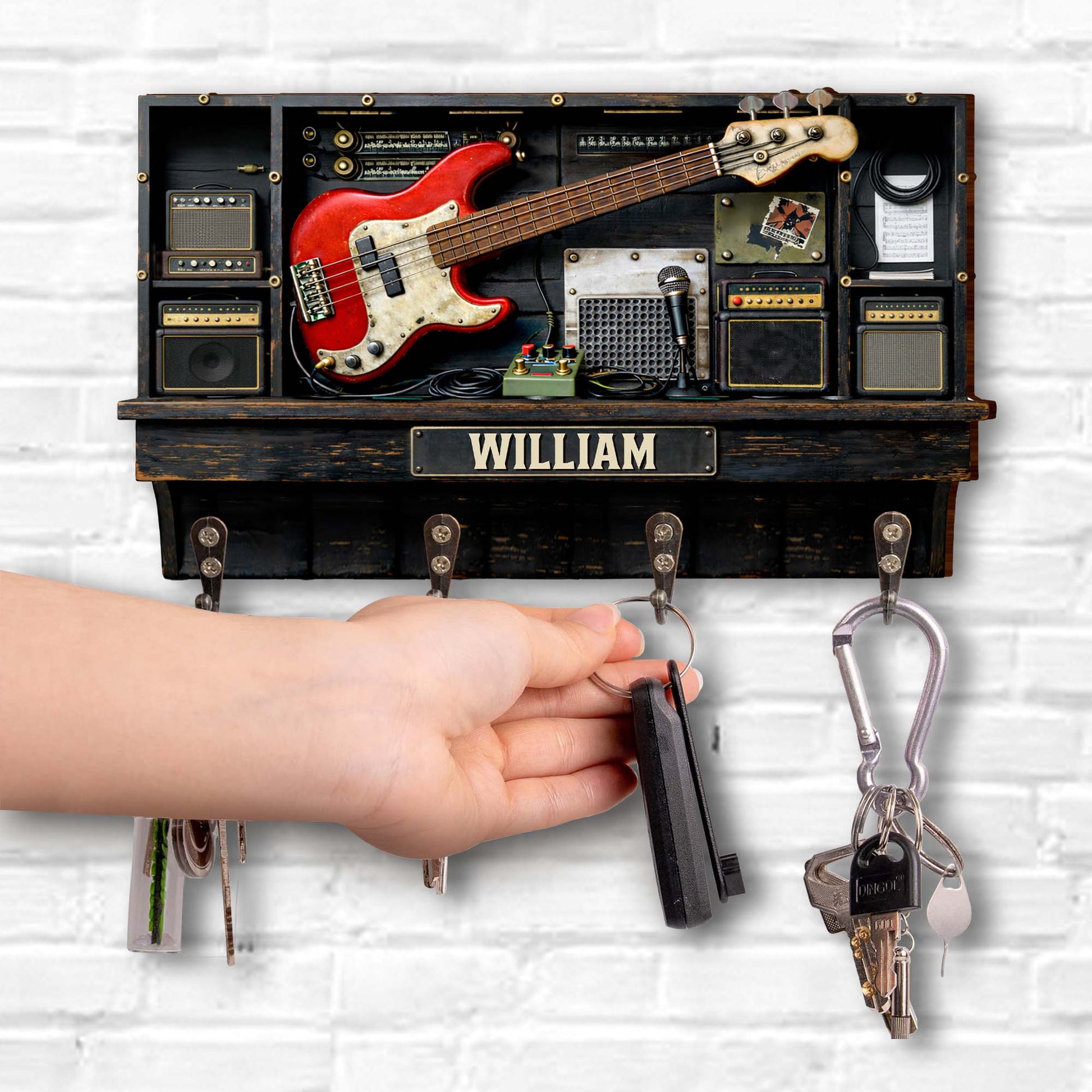 Music Is Life Rock Your World Bass Guitar And Amplifier