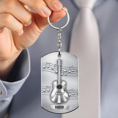 Music Is The Sound Of The Soul Acoustic Guitar And Notes