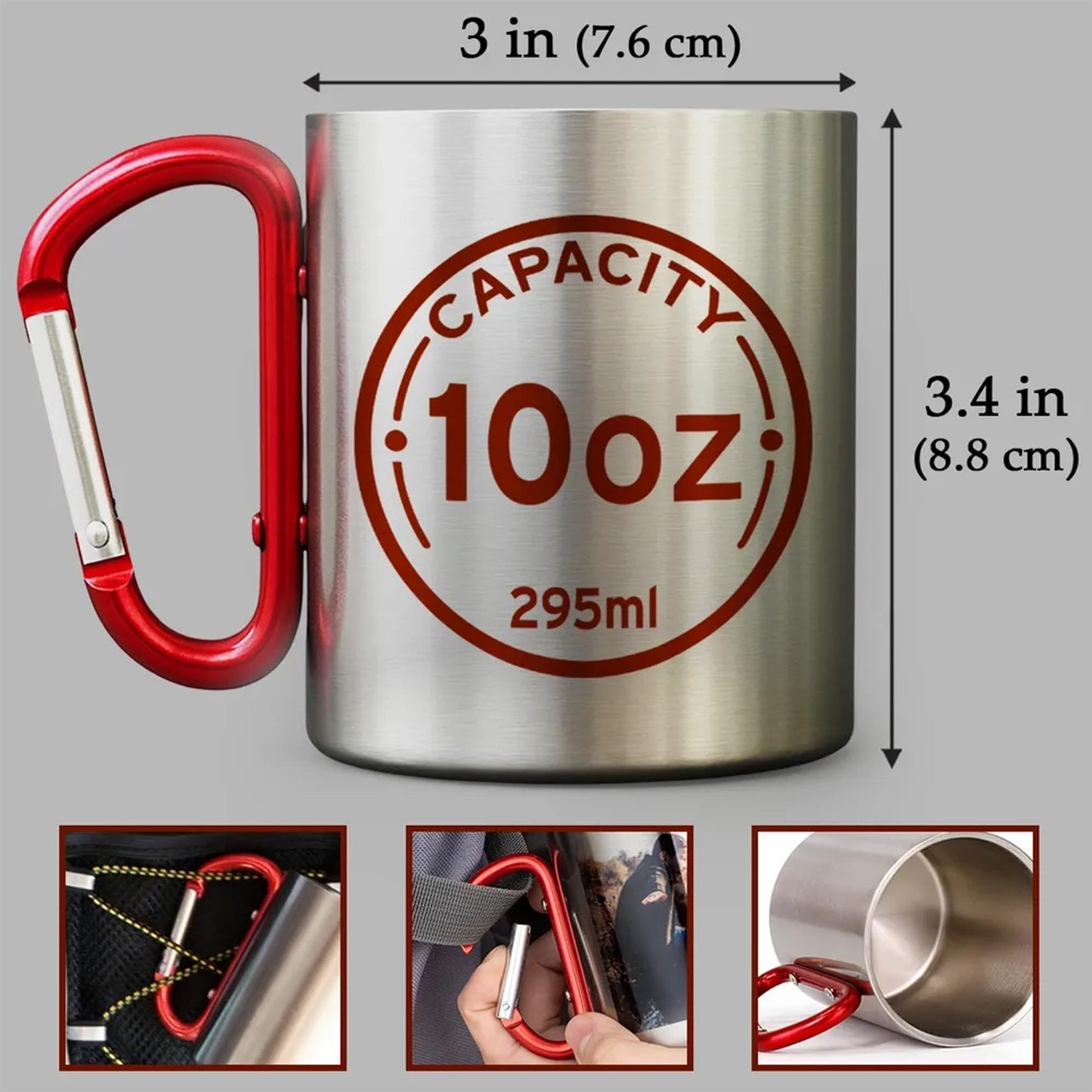 A Passion For Music Never Fades Electric Guitars Musician - Personalized Custom Carabiner Mug - MUSIC041_CMUG