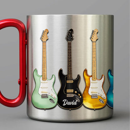 A Passion For Music Never Fades Electric Guitars Musician - Personalized Custom Carabiner Mug - MUSIC041_CMUG