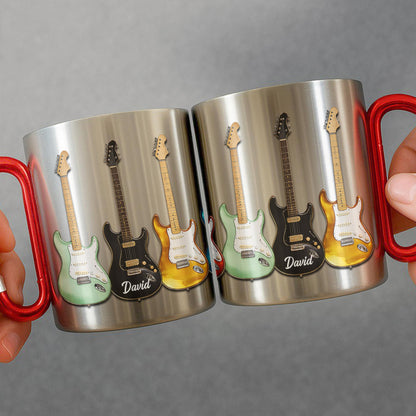 A Passion For Music Never Fades Electric Guitars Musician - Personalized Custom Carabiner Mug - MUSIC041_CMUG