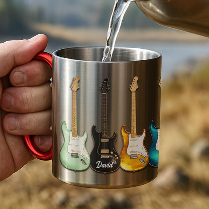 A Passion For Music Never Fades Electric Guitars Musician - Personalized Custom Carabiner Mug - MUSIC041_CMUG