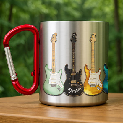 A Passion For Music Never Fades Electric Guitars Musician - Personalized Custom Carabiner Mug - MUSIC041_CMUG
