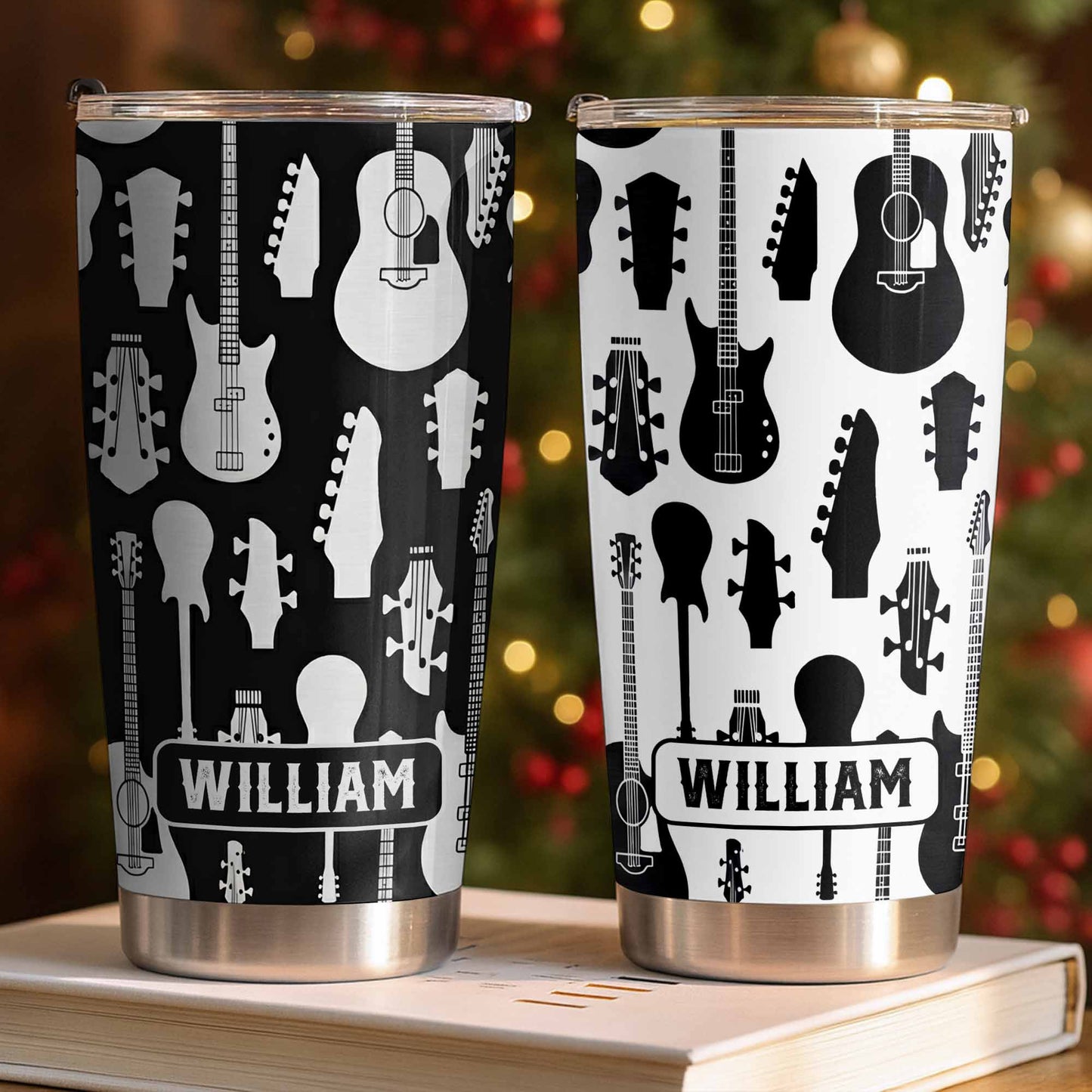 A Life Full Of Music And Guitars Pattern With Musical Instruments - Personalized Custom Stainless Steel Tumbler 20oz 30oz - MUSIC083_TB