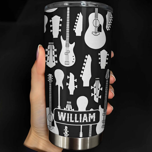 A Life Full Of Music And Guitars Pattern With Musical Instruments - Personalized Custom Stainless Steel Tumbler 20oz 30oz - MUSIC083_TB