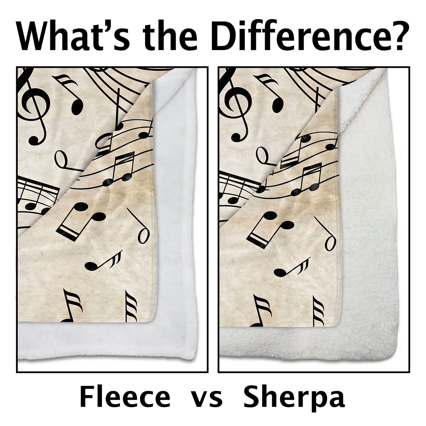 Life Rhythm And Harmony Personalized Music Notes - Personalized Custom Blanket - MUSIC108_BLK
