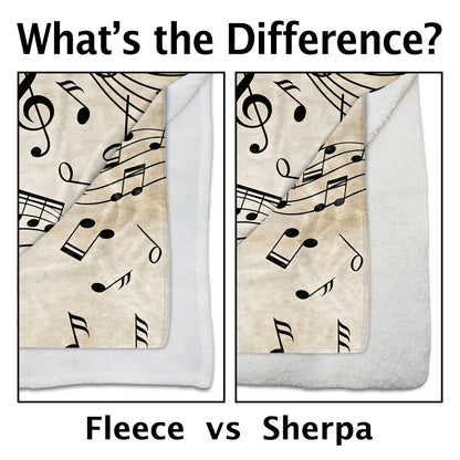 Life Rhythm And Harmony Personalized Music Notes - Personalized Custom Blanket - MUSIC108_BLK