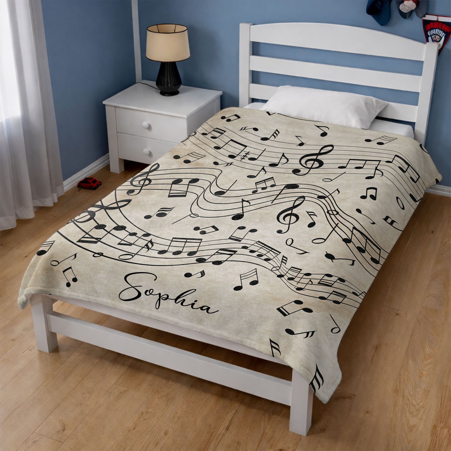 Life Rhythm And Harmony Personalized Music Notes - Personalized Custom Blanket - MUSIC108_BLK