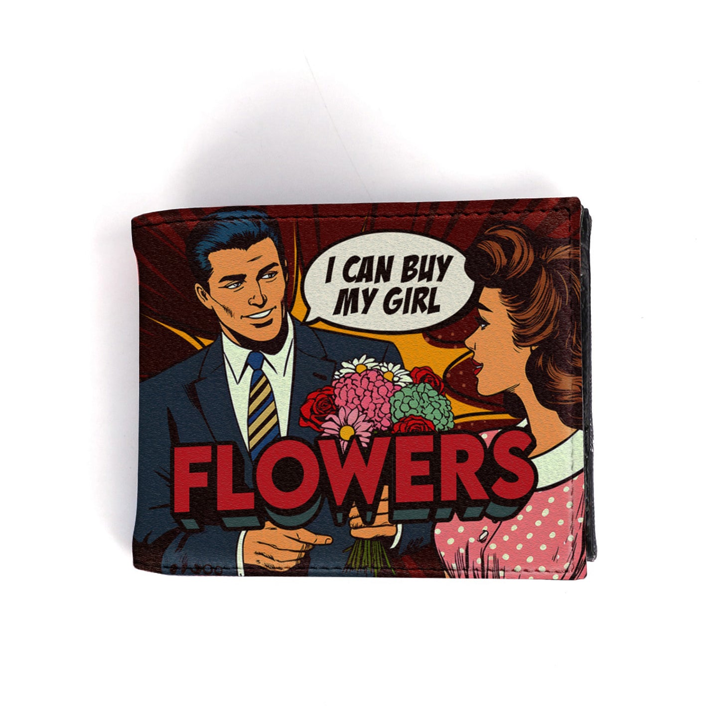 Puedo comprar flores a mi chica - Cartera de piel para hombre - MW02