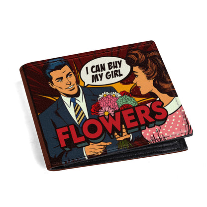 Puedo comprar flores a mi chica - Cartera de piel para hombre - MW02