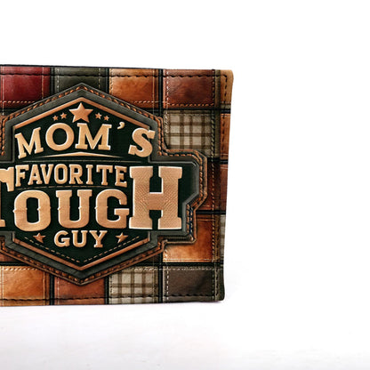 Mom's Favorite Tough Guy - Men's Leather Wallet - MW06