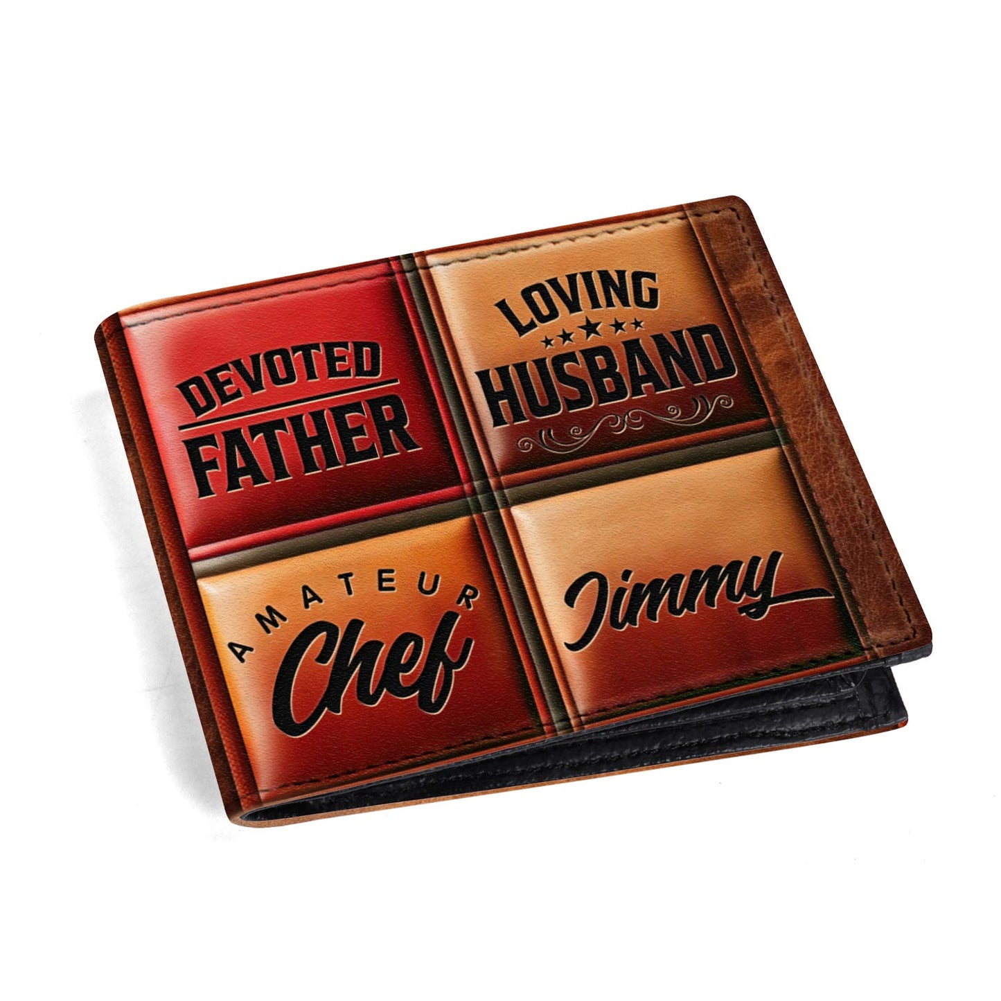Devoted Husband Amateur Chef  - Men's Leather Wallet - MW07