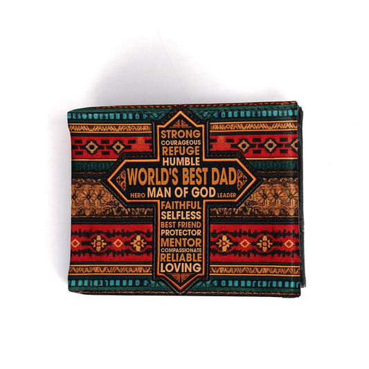 World Best Dad - Men's Leather Wallet - MW09