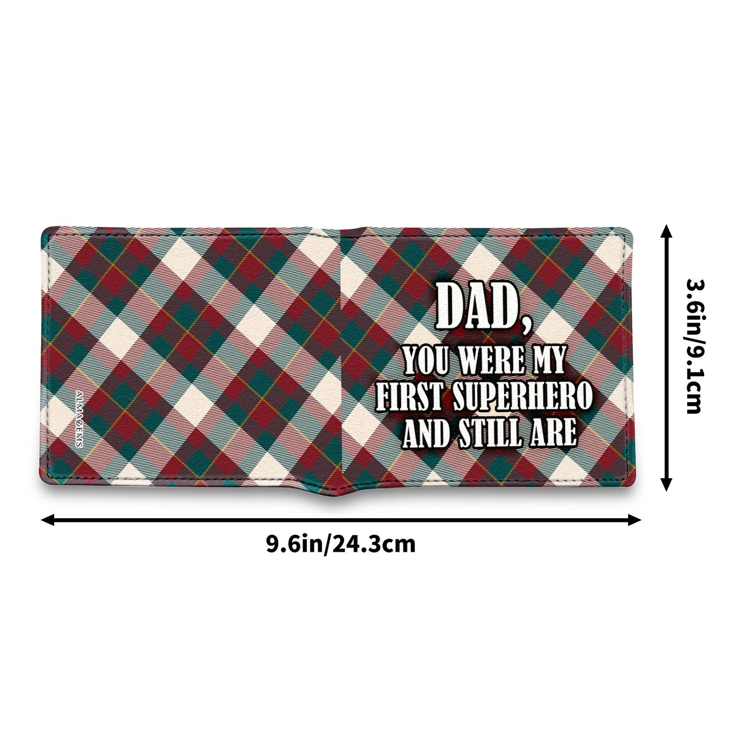 Dad, you were my first superhero - Men's Leather Wallet - MW13