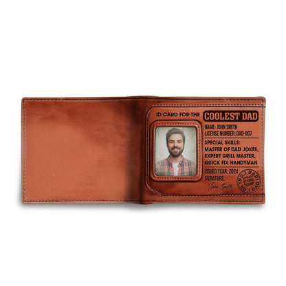 ID Card For The Coolest Dad - Men's Leather Wallet - MW24