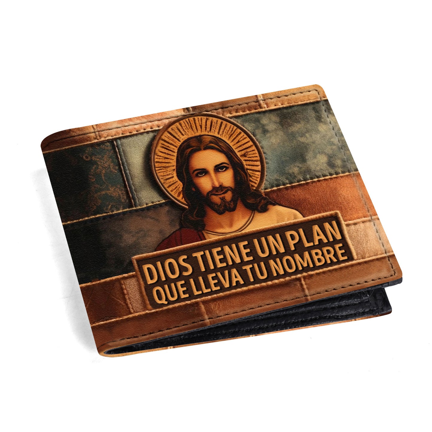 Dios Tiene Un Plan Que Lleva Tu Nombre - Men's Leather Wallet - MW_MX03