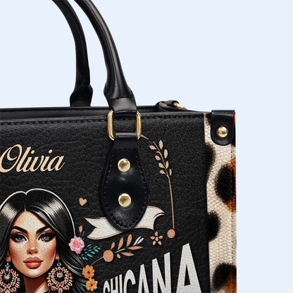 Latina Mexicana Chicana Chingona - Bolso de Cuero Personalizado - MX04