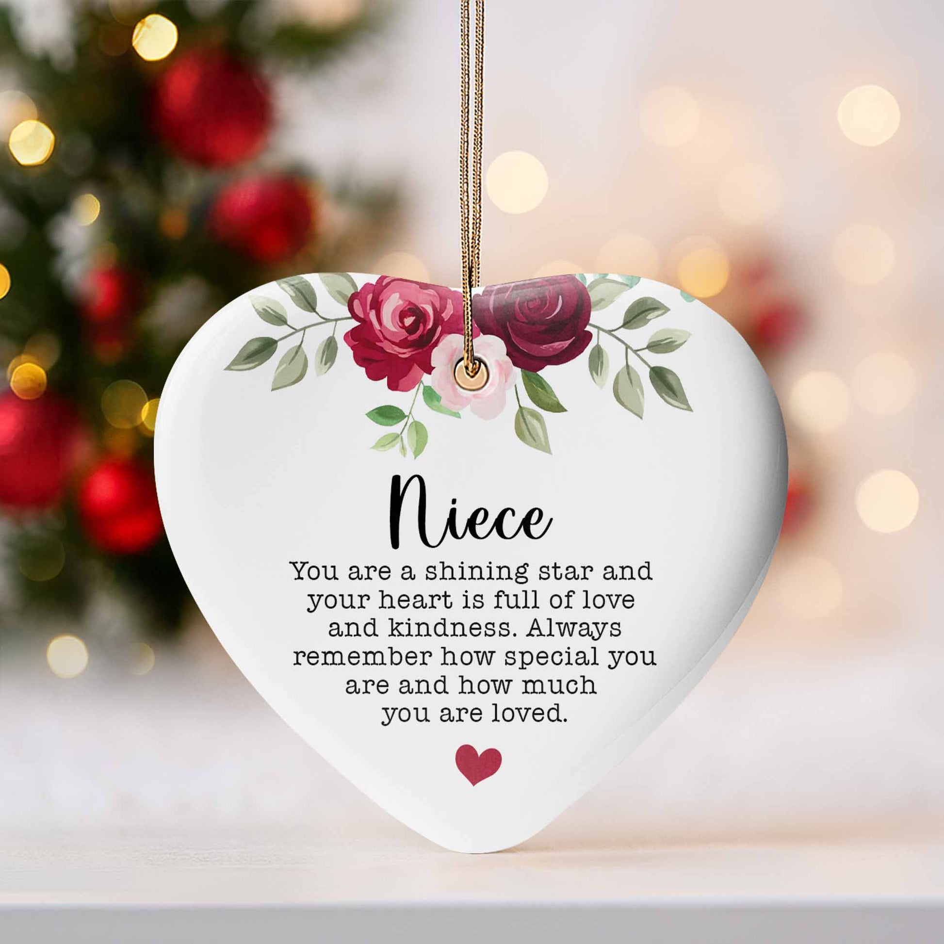 Niece You Are a Shining Star, Roses and Heart