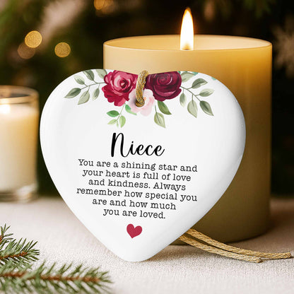 Niece You Are a Shining Star, Roses and Heart