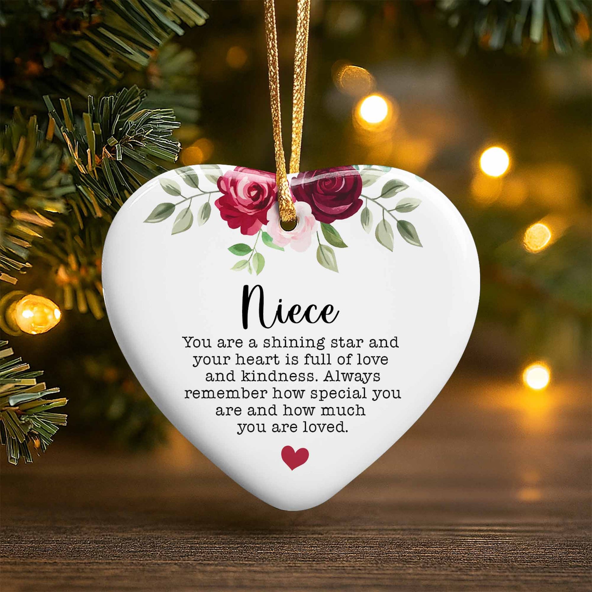 Niece You Are a Shining Star, Roses and Heart