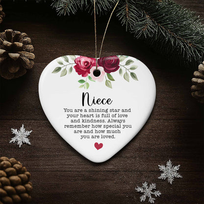 Niece You Are a Shining Star, Roses and Heart