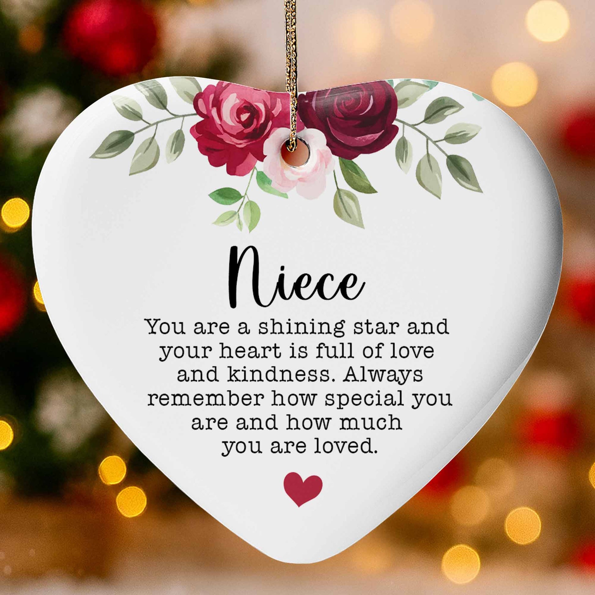 Niece You Are a Shining Star, Roses and Heart