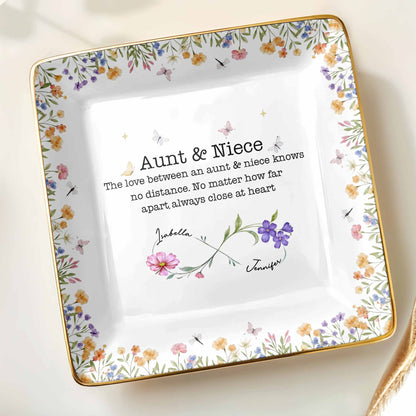 Love Between Aunt & Niece, Flowers And Butterflies