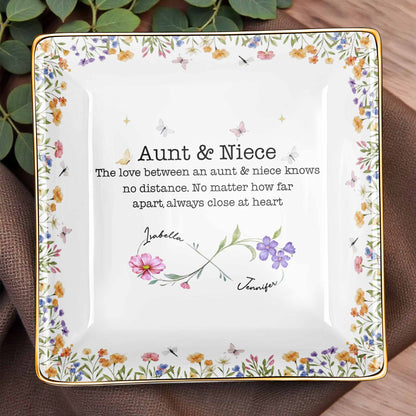 Love Between Aunt & Niece, Flowers And Butterflies