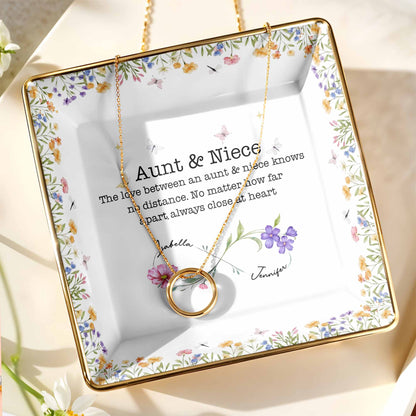 Love Between Aunt & Niece, Flowers And Butterflies