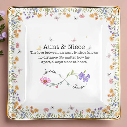 Love Between Aunt & Niece, Flowers And Butterflies