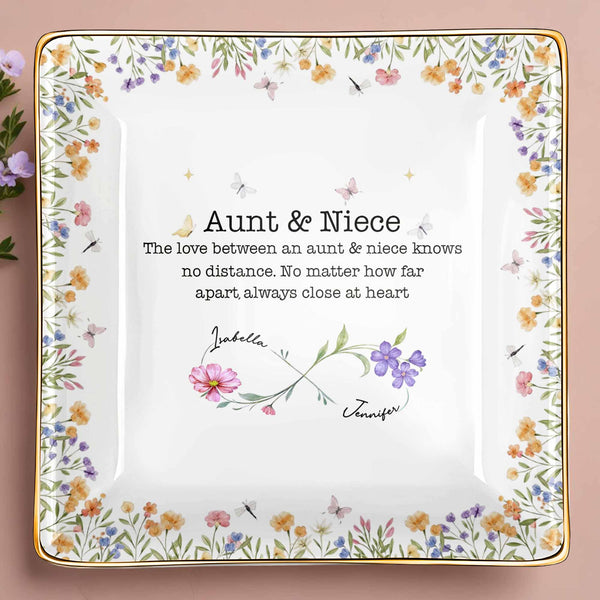 Love Between Aunt & Niece, Flowers And Butterflies