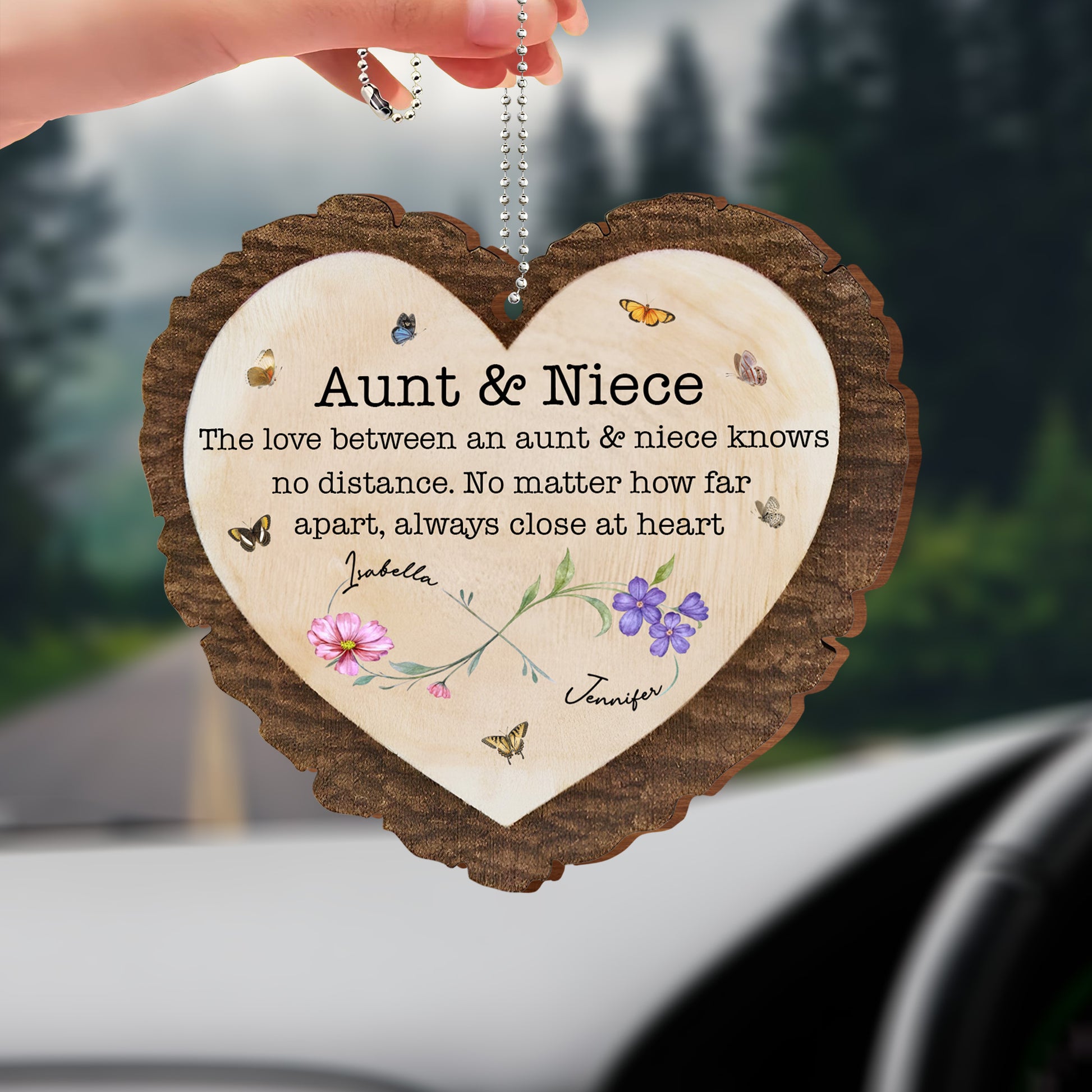 The Love Between An Aunt & Niece, Flowers And Butterflies