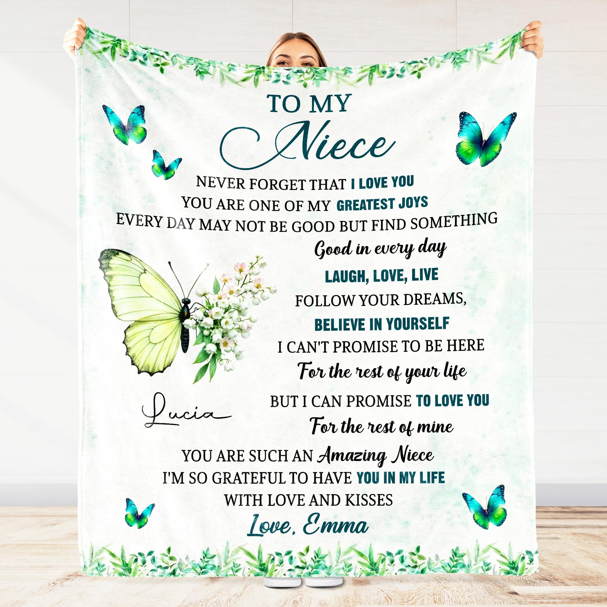To My Niece, Butterflies and Flowers