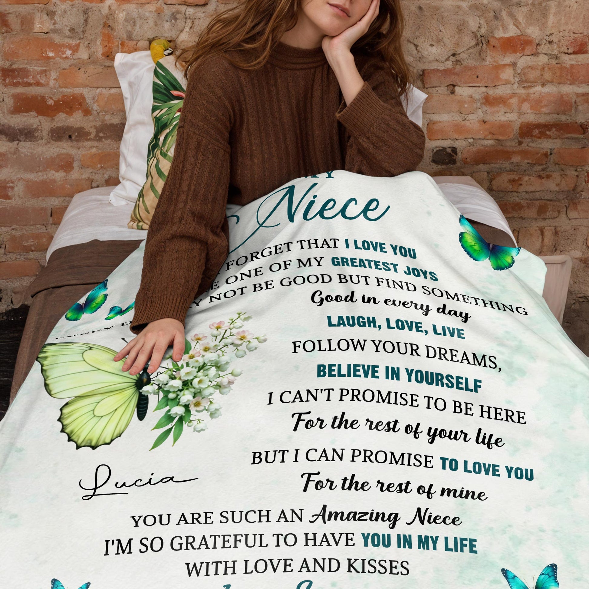 To My Niece, Butterflies and Flowers