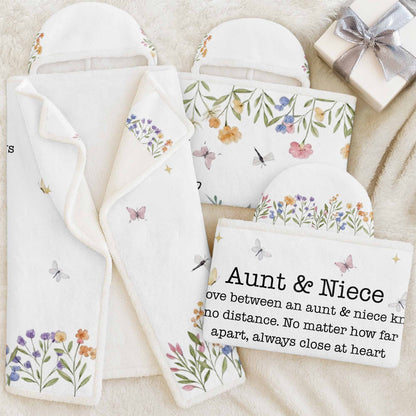 The Love Between Aunt & Niece, Flowers And Butterflies