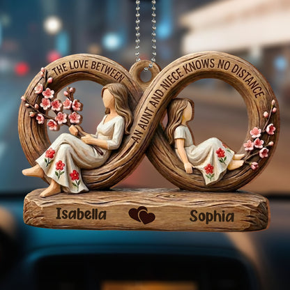 The Love Between An Aunt And Niece, Figures And Floral Design