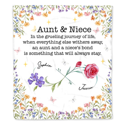 Aunt And Niece's Bond, Featuring Butterflies And Flowers