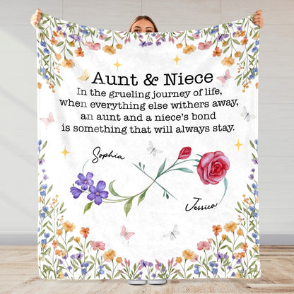 Aunt And Niece's Bond, Featuring Butterflies And Flowers