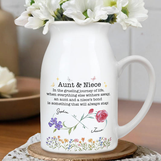 Aunt And Niece's Bond, Flowers and Butterfly