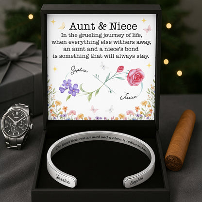 The Bond Between An Aunt And A Niece, Flowers And Butterflies