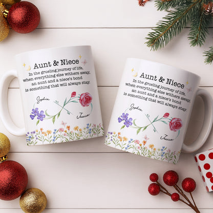 Aunt And Niece’s Bond With Flowers And Butterfly