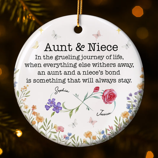 Aunt & Niece, Lifetime Bond Floral & Butterfly Design