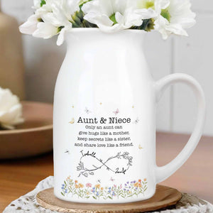 Only An Aunt Can Give Hugs Like A Mother, Flowers And Butterflies