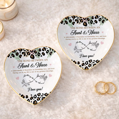 The Bond Between An Aunt And Niece Leopard Print Infinity Flower Ceramic