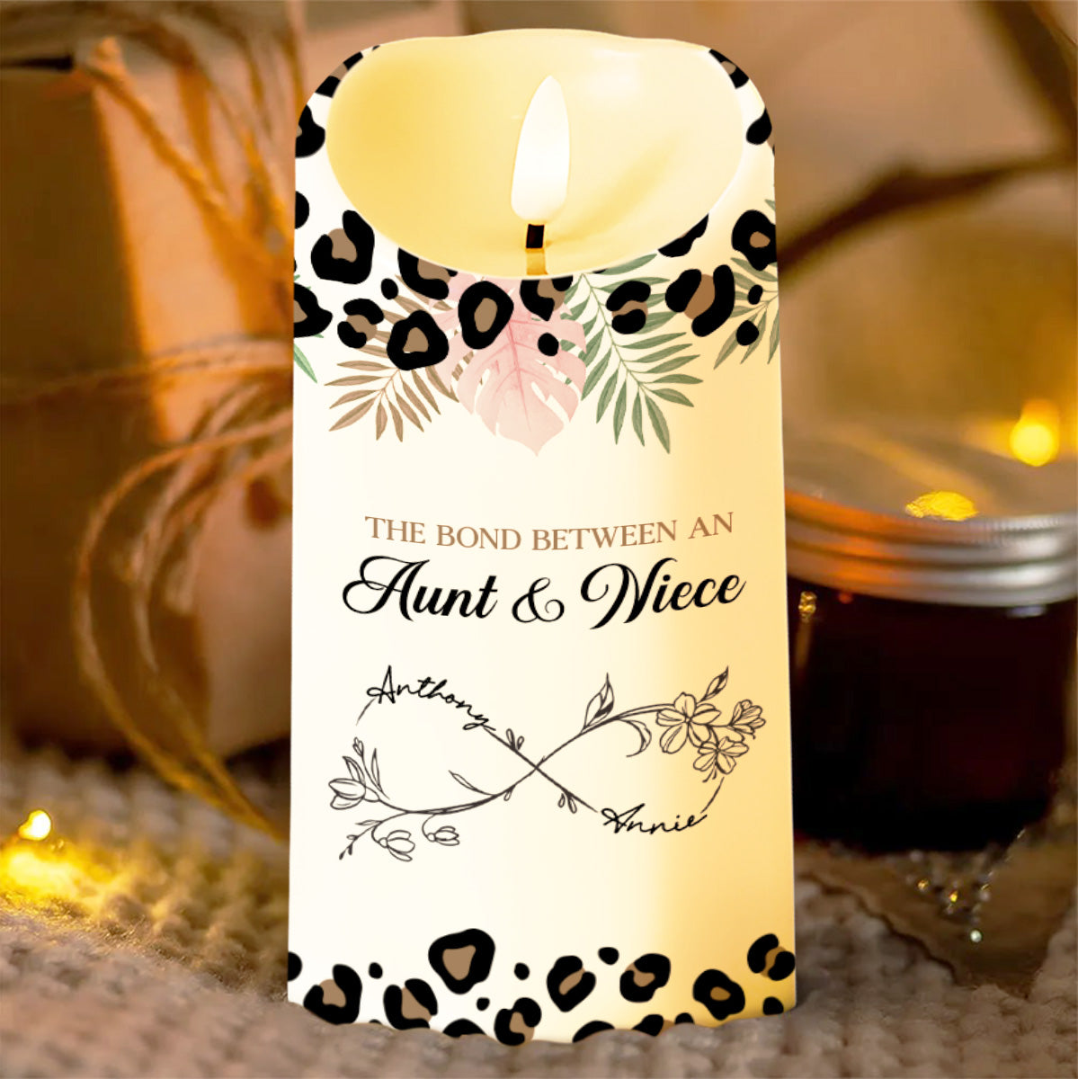 The Bond Between An Aunt & Niece, Flowers And Leopard Print