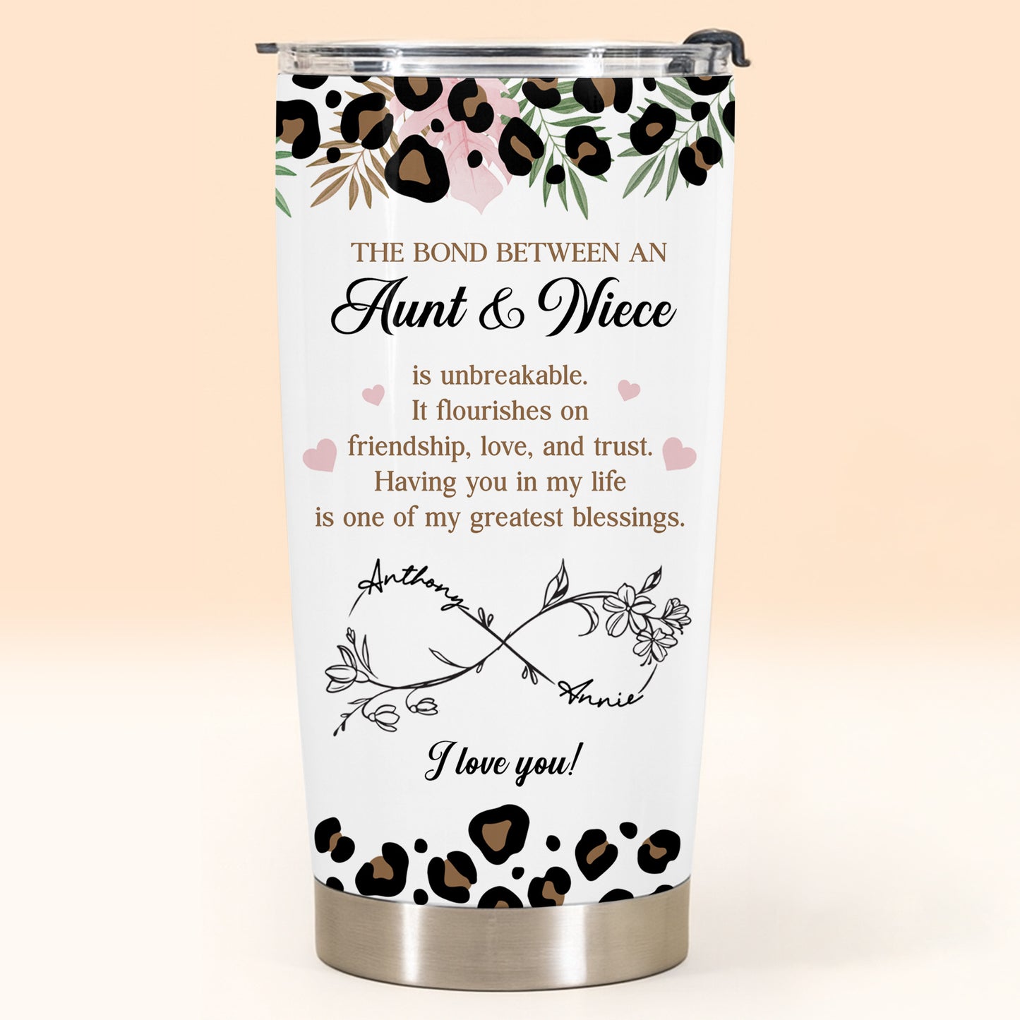 The Bond Between An Aunt & Niece, Flowers And Hearts