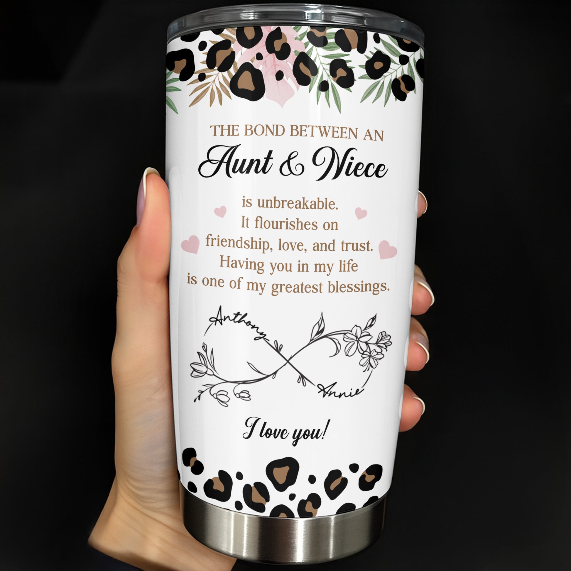 The Bond Between An Aunt & Niece, Flowers And Hearts