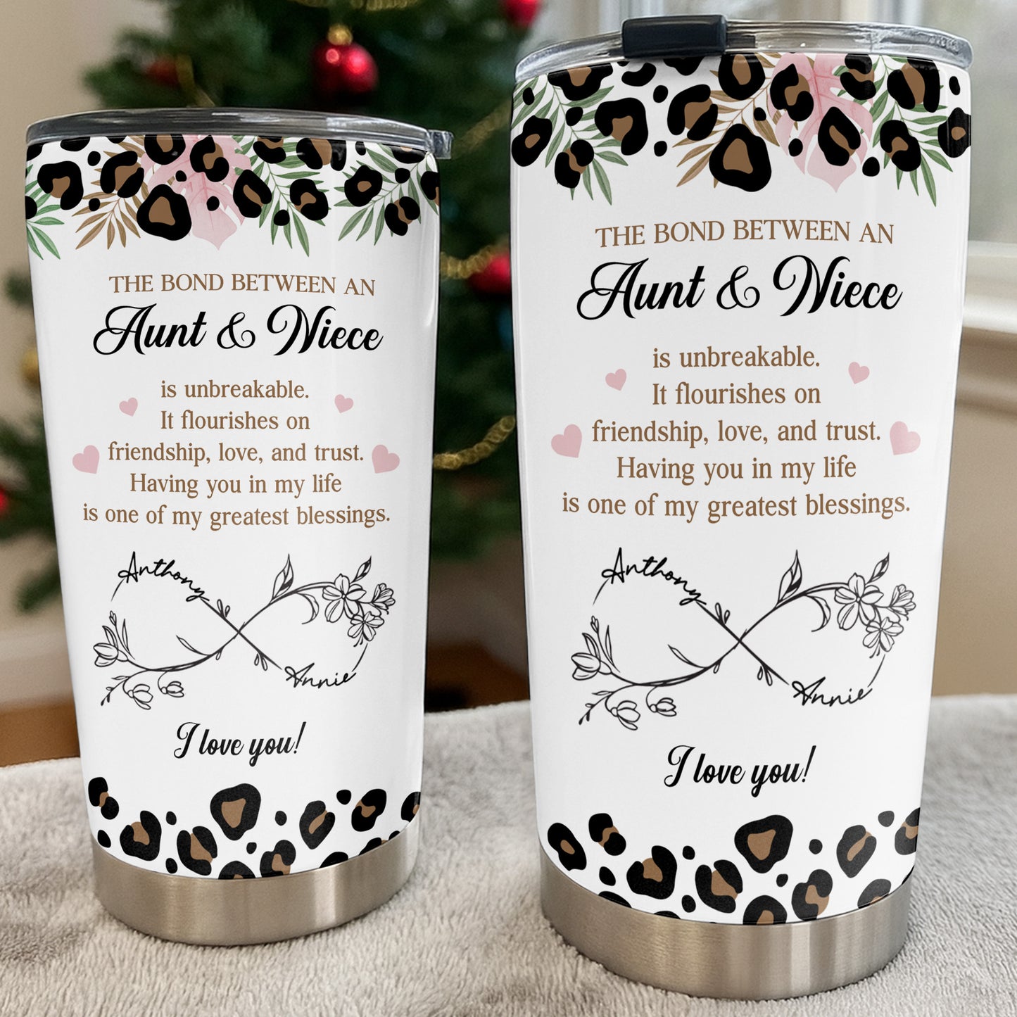 The Bond Between An Aunt & Niece, Flowers And Hearts